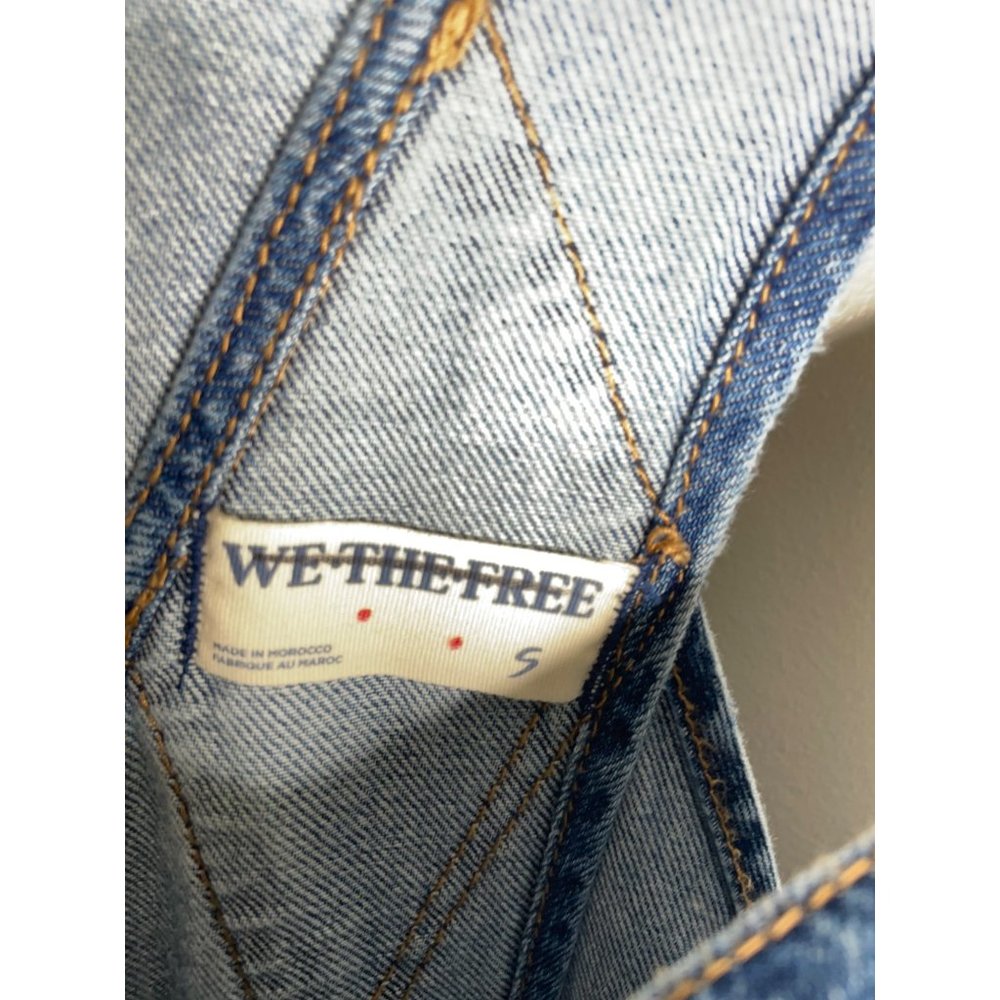 Free People We The Free Ziggy Denim Overalls Blue Denim Size S NEW - Picture 8 of 8